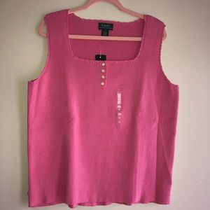 Ralph Lauren Women’s Plus Knitting Sleeveless Top